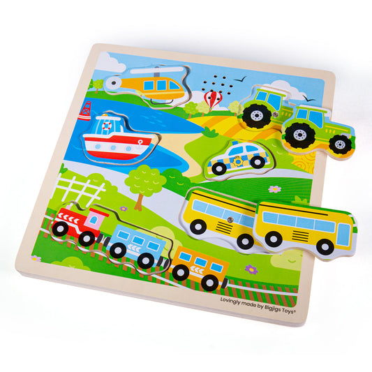 Sound Puzzles - Transport by Bigjigs Toys US