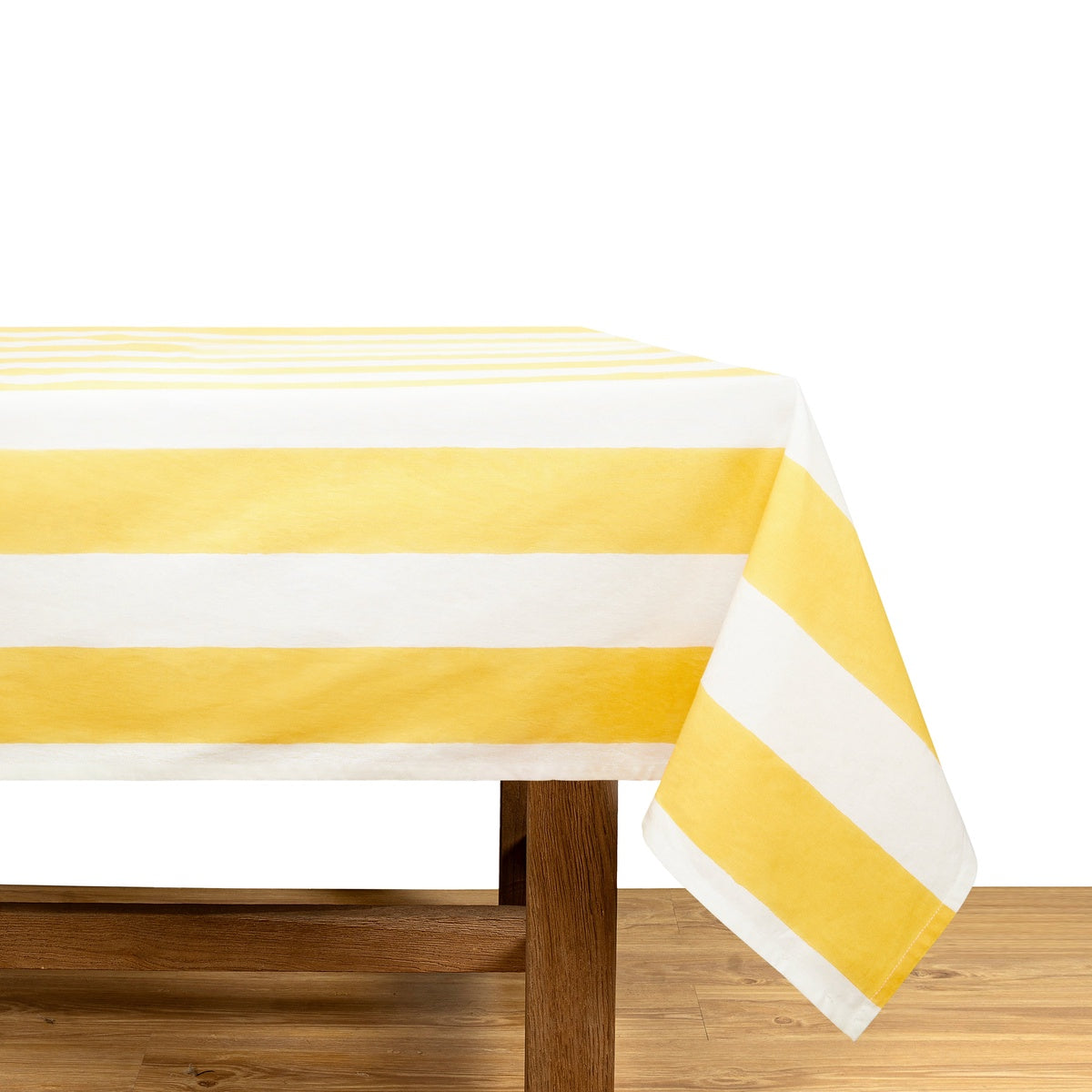  Caravan French Tablecloth St. Tropez Yellow Stripes - 59 x 59 - Square - Seats 2-4 - Bonton