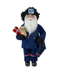 United States Postal Service Mail Carrier Santa Claus Christmas Figure, 18"