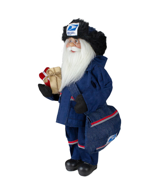 United States Postal Service Mail Carrier Santa Claus Christmas Figure, 18"
