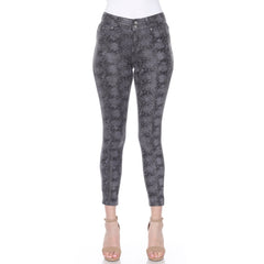 Faux Suede Snake Print Pants