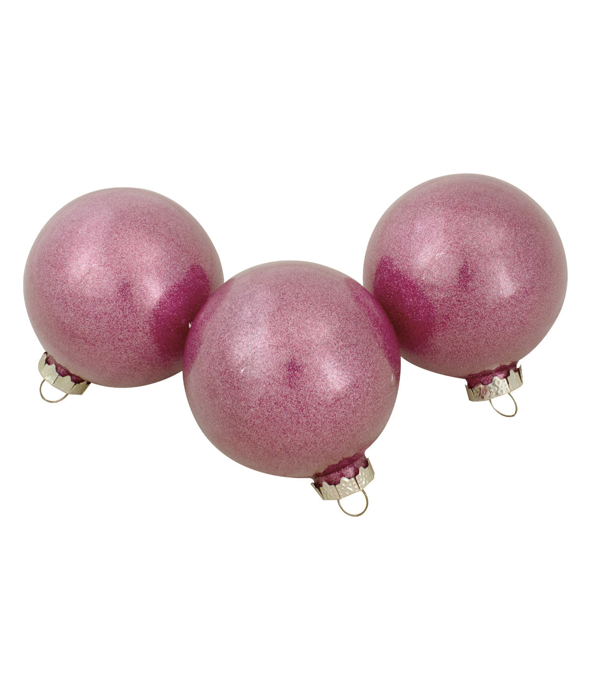  Pink Mercury Glass Christmas Ornament Set of 12 - Pink - Bonton