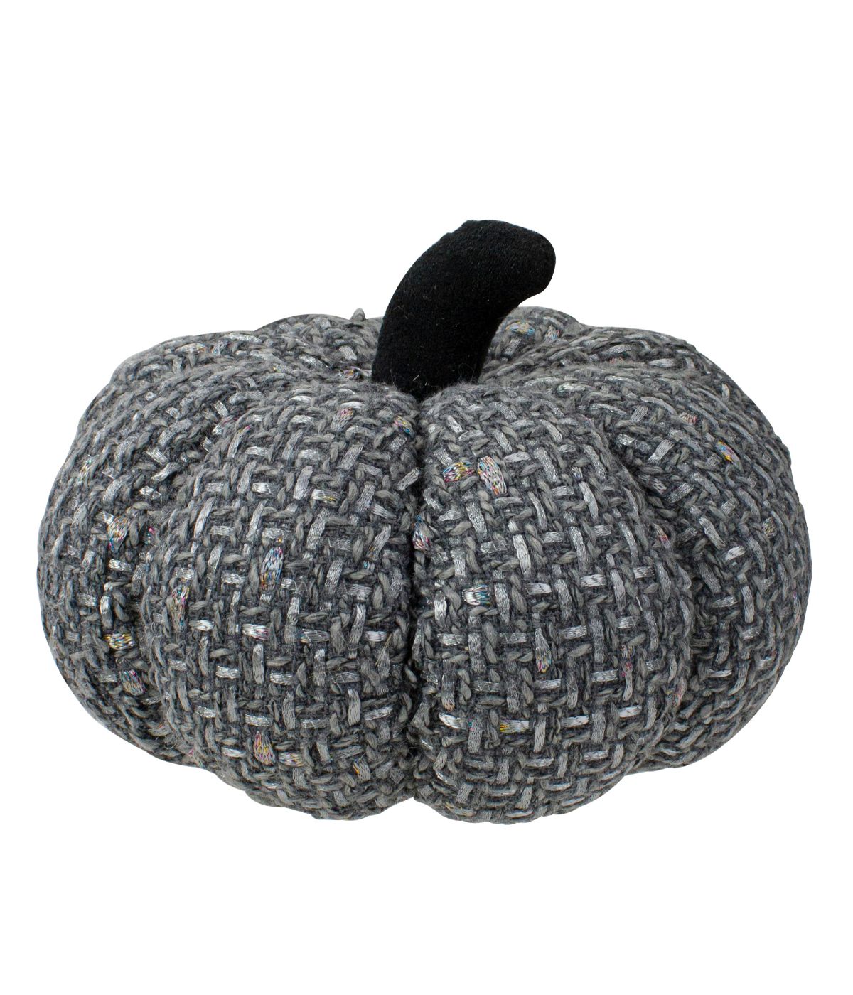  Gray Knitted Fall Harvest Tabletop Pumpkin Gray - Gray - Bonton