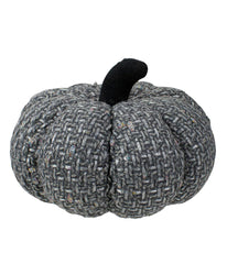 Gray Knitted Fall Harvest Tabletop Pumpkin Gray