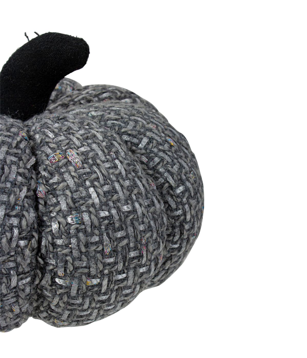  Gray Knitted Fall Harvest Tabletop Pumpkin Gray - Gray - Bonton