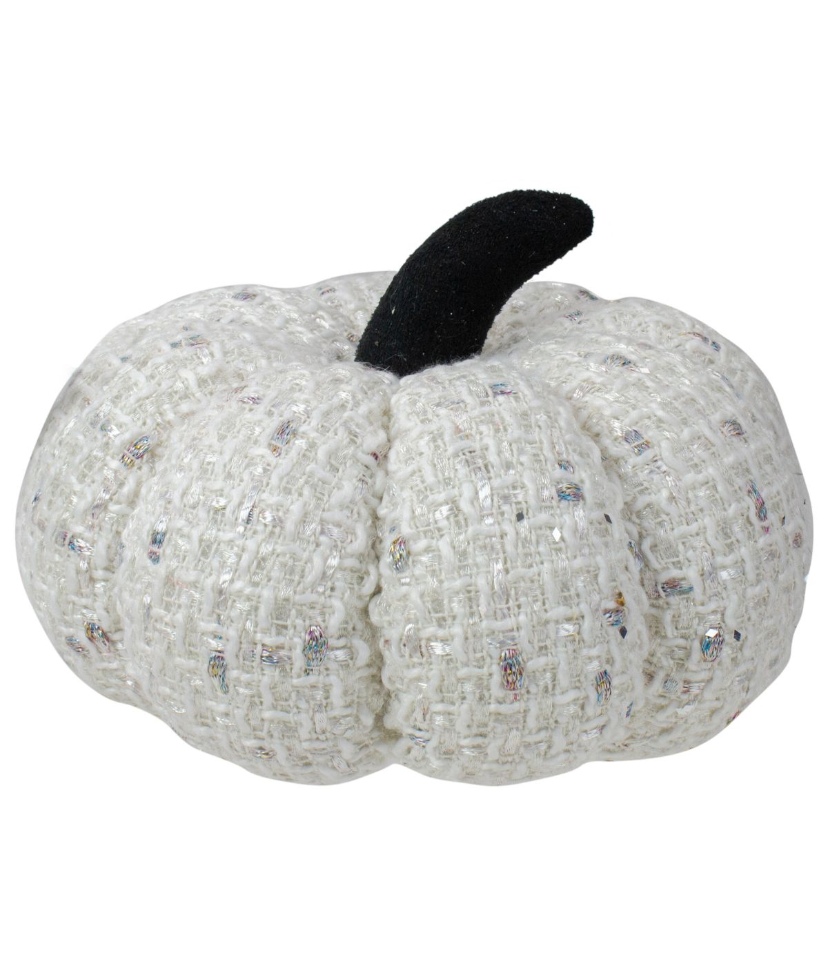  Ivory Knitted Fall Harvest Tabletop Pumpkin Ivory - Ivory - Bonton