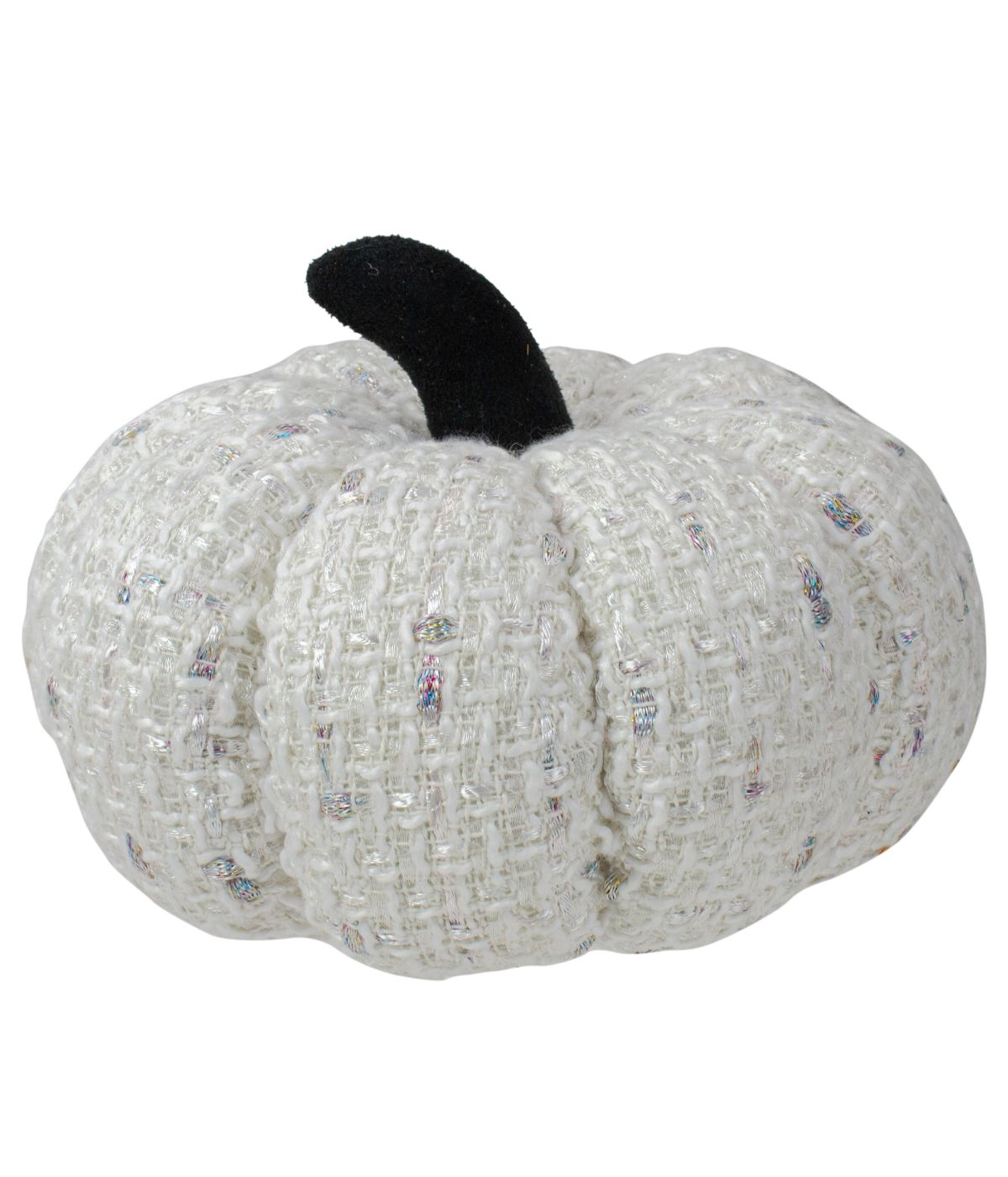  Ivory Knitted Fall Harvest Tabletop Pumpkin Ivory - Ivory - Bonton