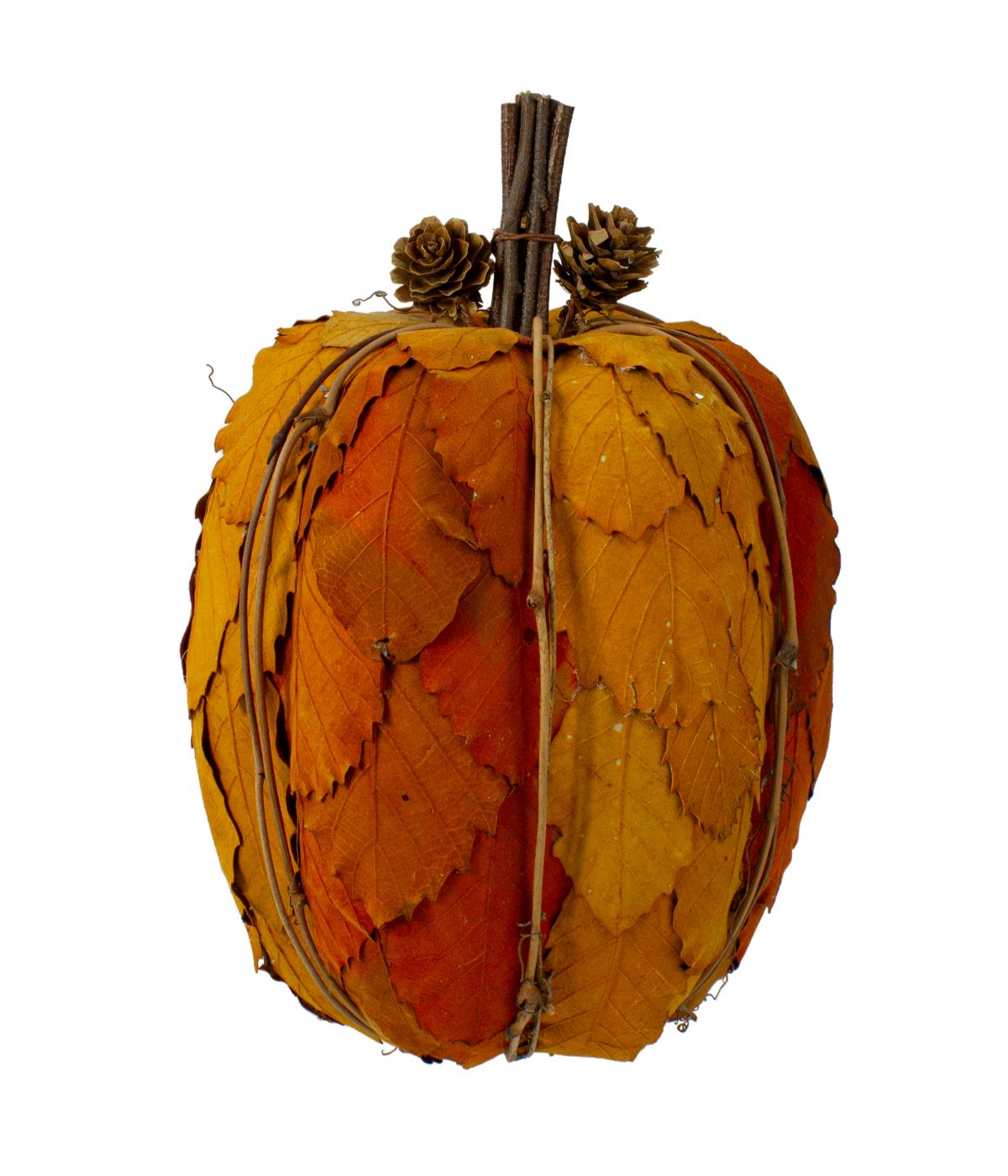  Orange and Brown Fall Harvest Tabletop Pumpkin Orange - Orange - Bonton