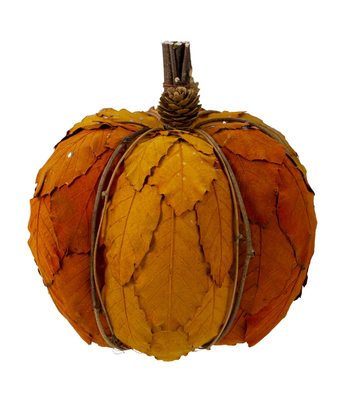  Orange and Brown Fall Harvest Tabletop Pumpkin Orange - Orange - Bonton