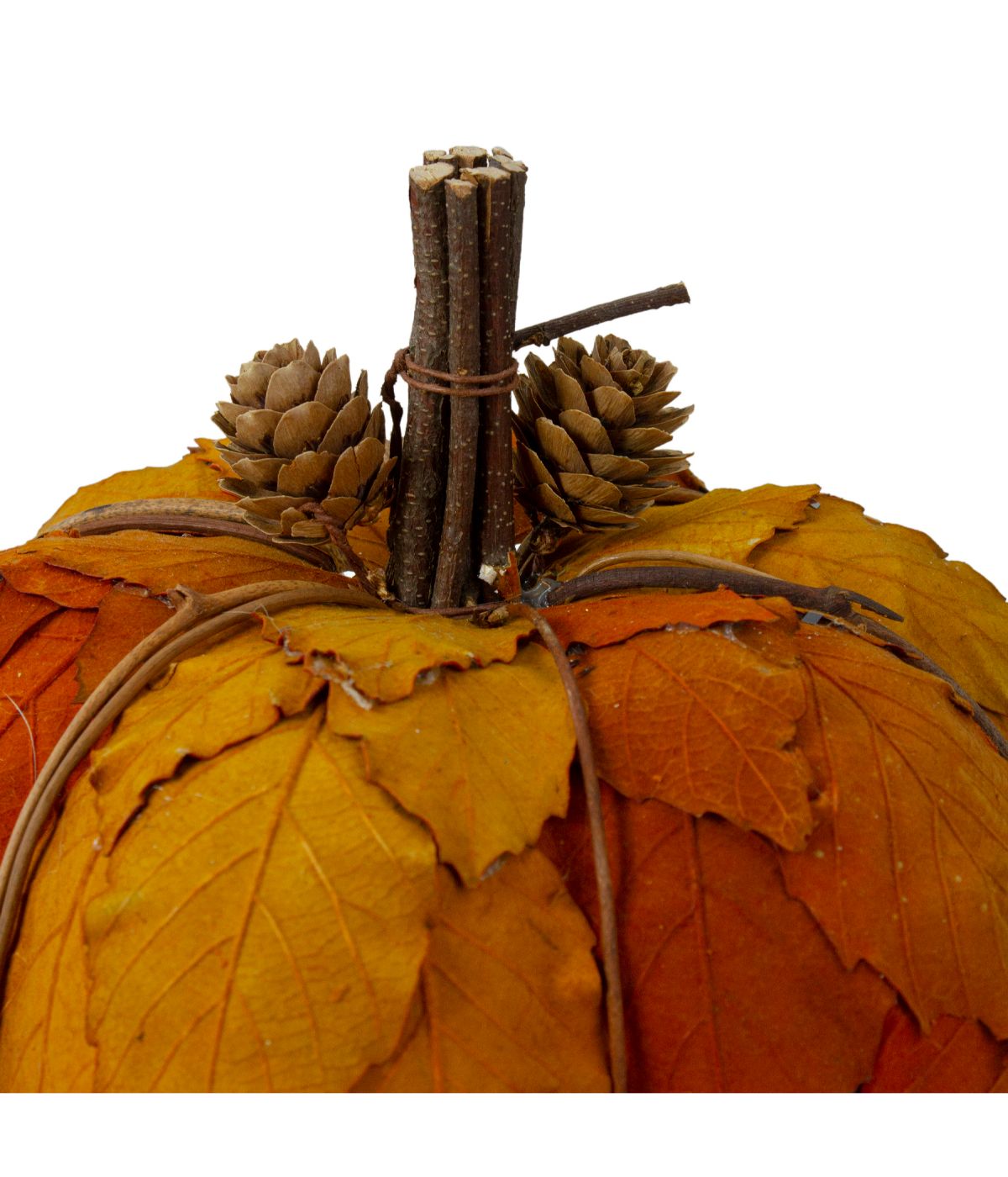  Orange and Brown Fall Harvest Tabletop Pumpkin Orange - Orange - Bonton