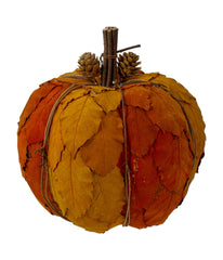 Orange and Brown Fall Harvest Tabletop Pumpkin Orange