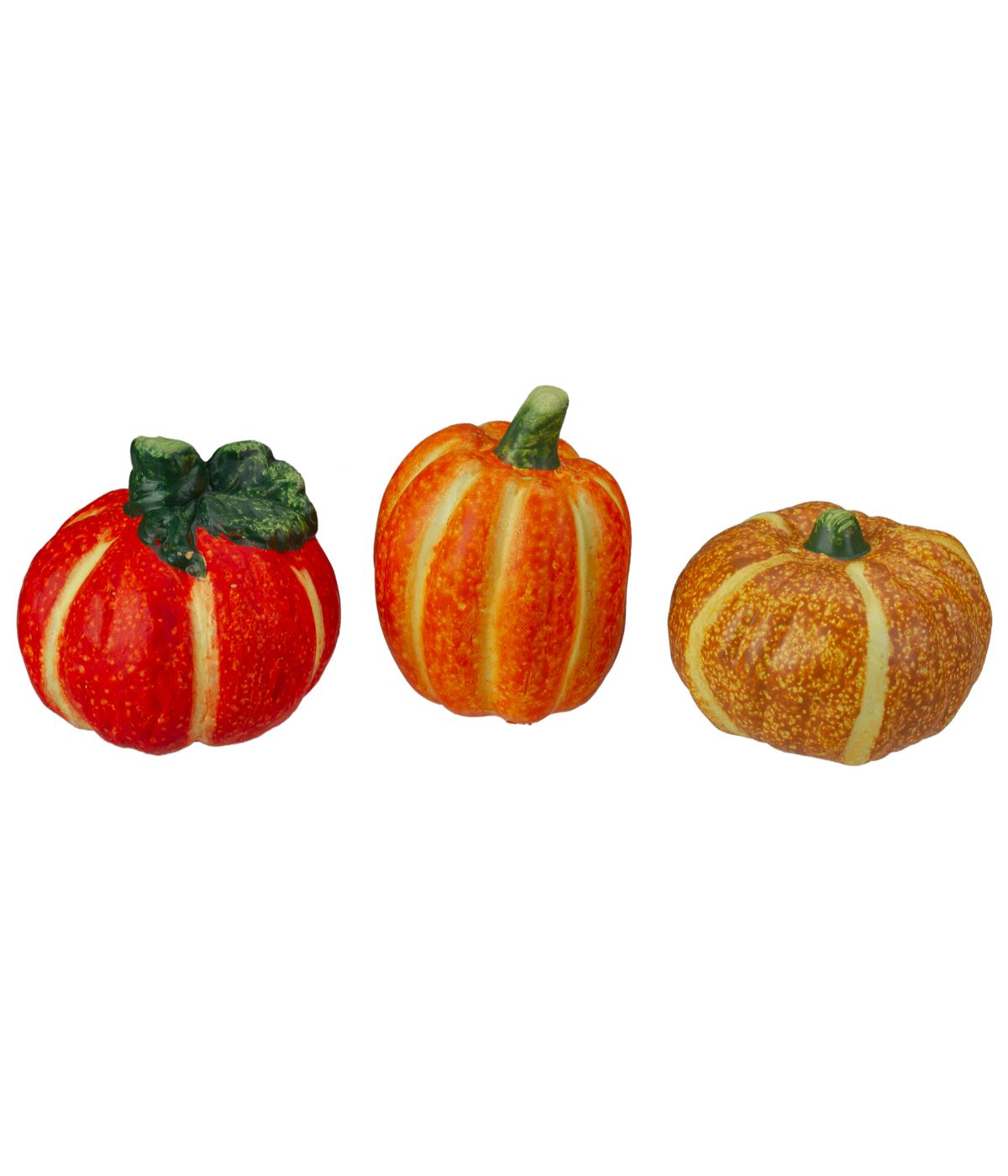  Fall Harvest Ceramic Pumpkins Decoration Set Green - Green - Bonton