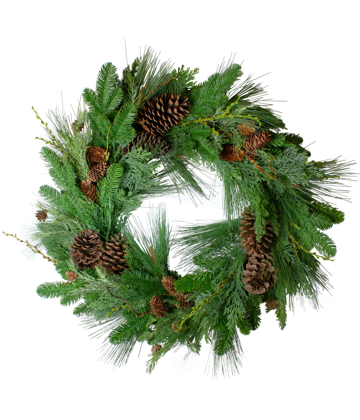  Pine Cone and Cedar Artificial Christmas Wreath, 32