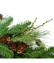 Pine Cone and Cedar Artificial Christmas Wreath, 32"