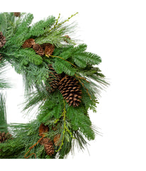 Pine Cone and Cedar Artificial Christmas Wreath, 32"