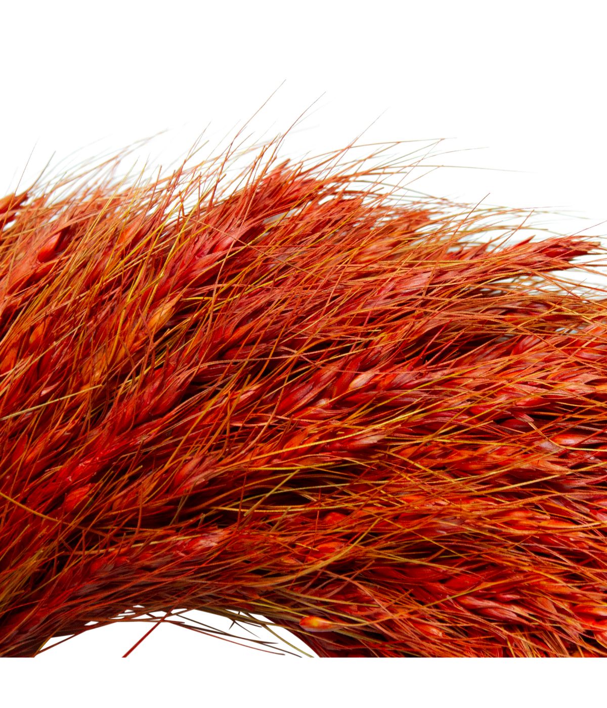 Red and Orange Ears of Wheat Fall Harvest Wreath Red