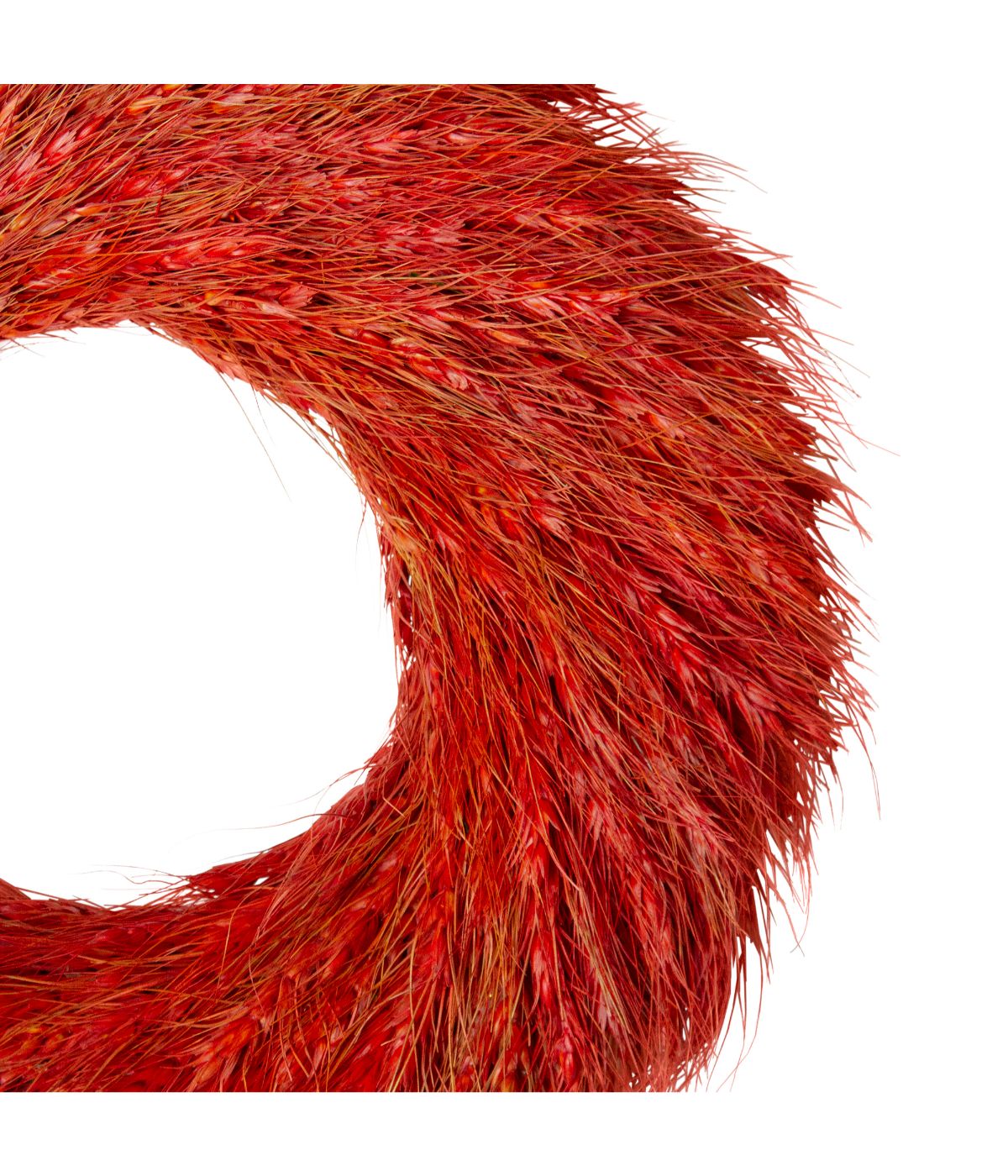  Red and Orange Ears of Wheat Fall Harvest Wreath Red - Red - Bonton