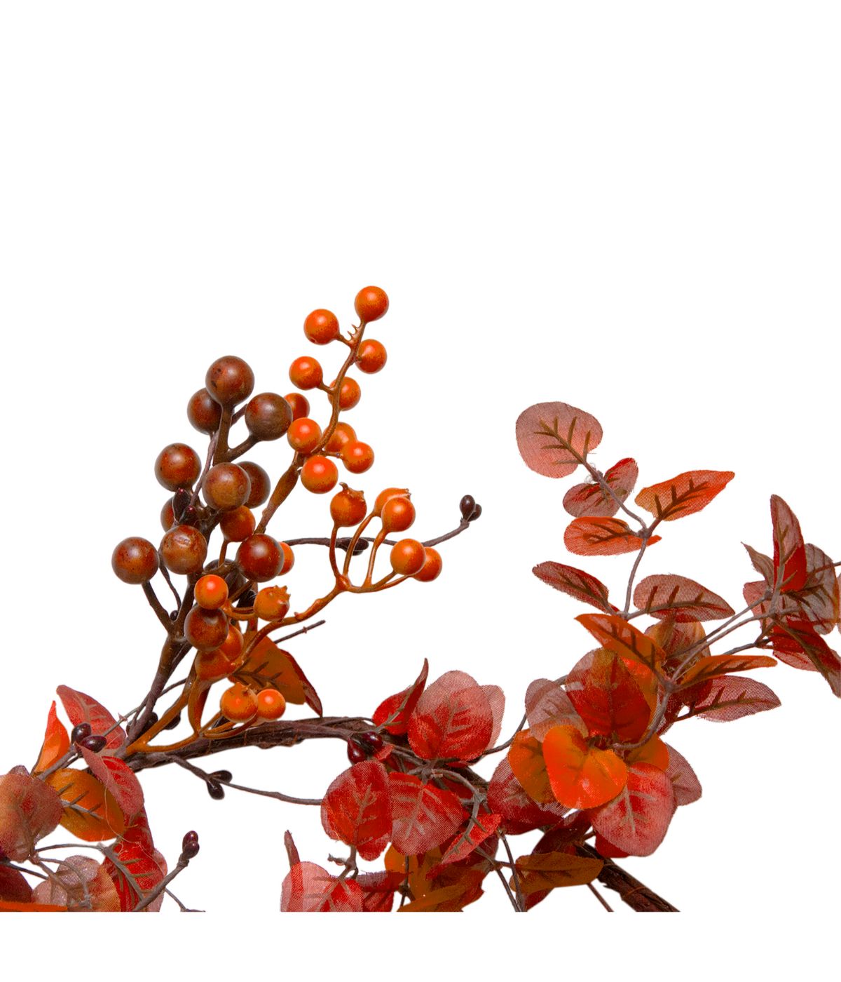  Berry and Leaves Fall Harvest Artificial Garland Red - Red - Bonton