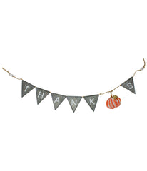 Thanksgiving "THANKS" Decorative Banner Gray