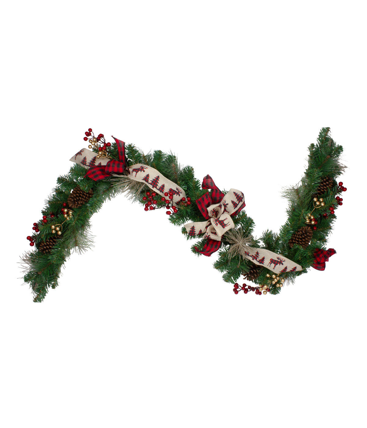  Bows & Berries Artificial Christmas Garland, 6' x 12