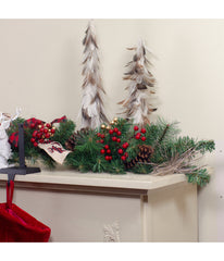 Bows & Berries Artificial Christmas Garland, 6' x 12"