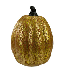 Textured Greek Key Pumpkin Fall Decoration Multi