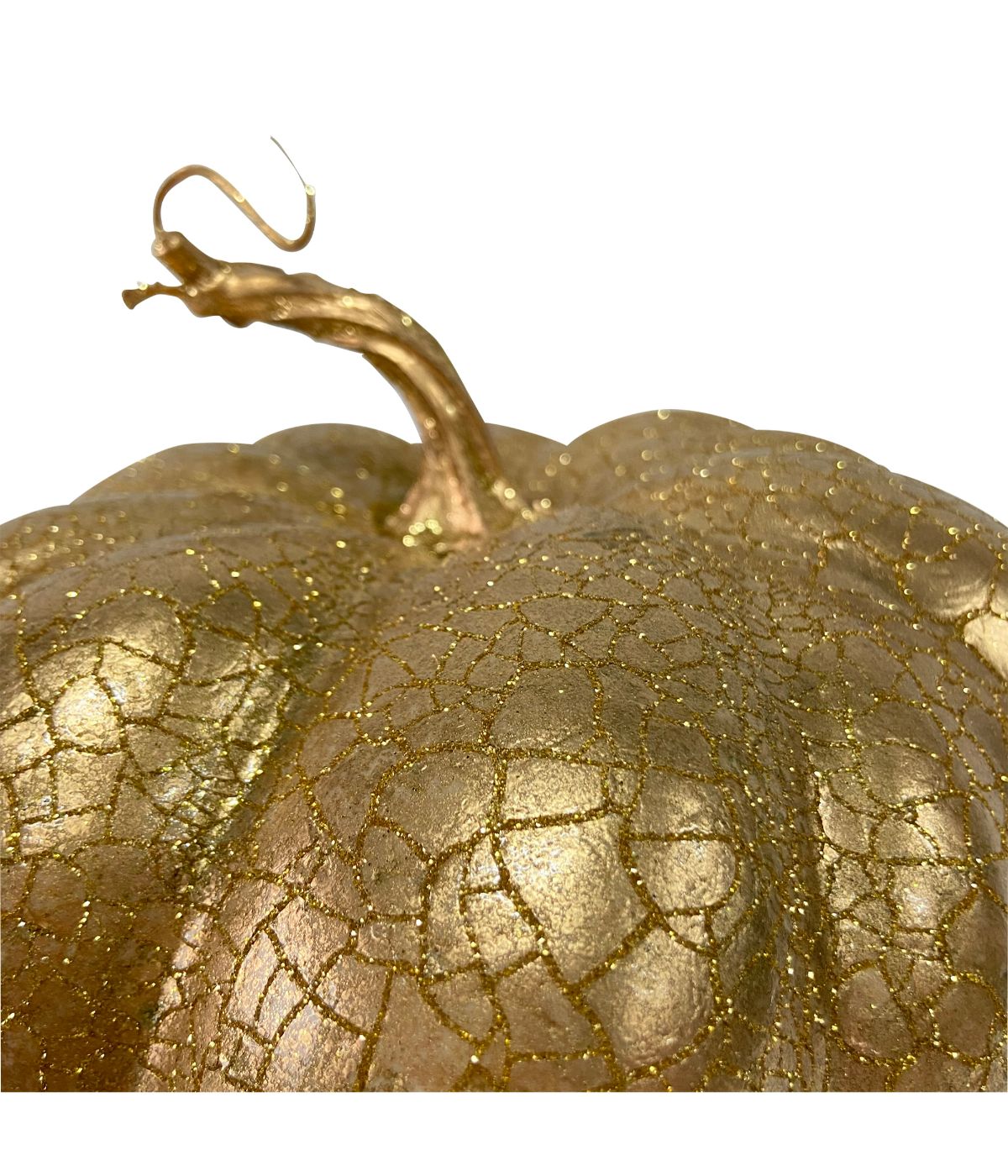  NorthLight Crackled Fall Harvest Pumpkin Decoration Gold - Gold - Bonton