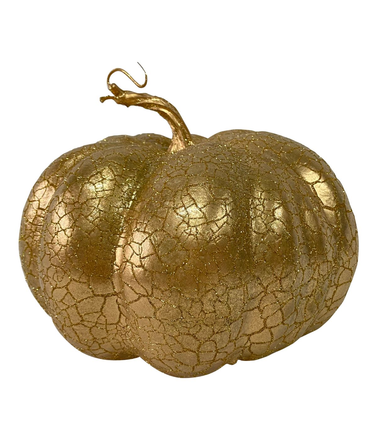  NorthLight Crackled Fall Harvest Pumpkin Decoration Gold - Gold - Bonton