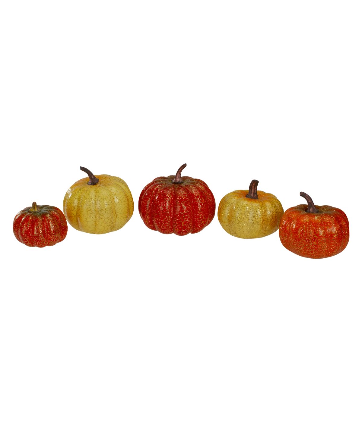  Artificial Fall Harvest Pumpkins Decorations Orange - Orange - Bonton