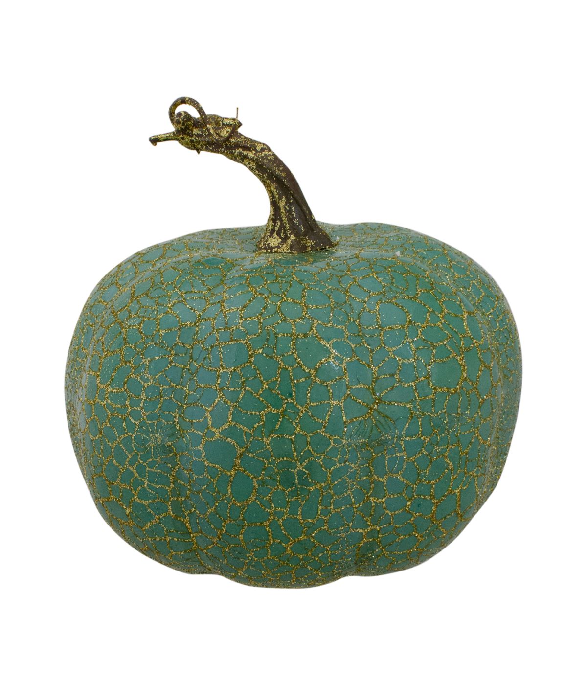  Crackle Fall Harvest Tabletop Thanksgiving Pumpkins Green - Green - Bonton