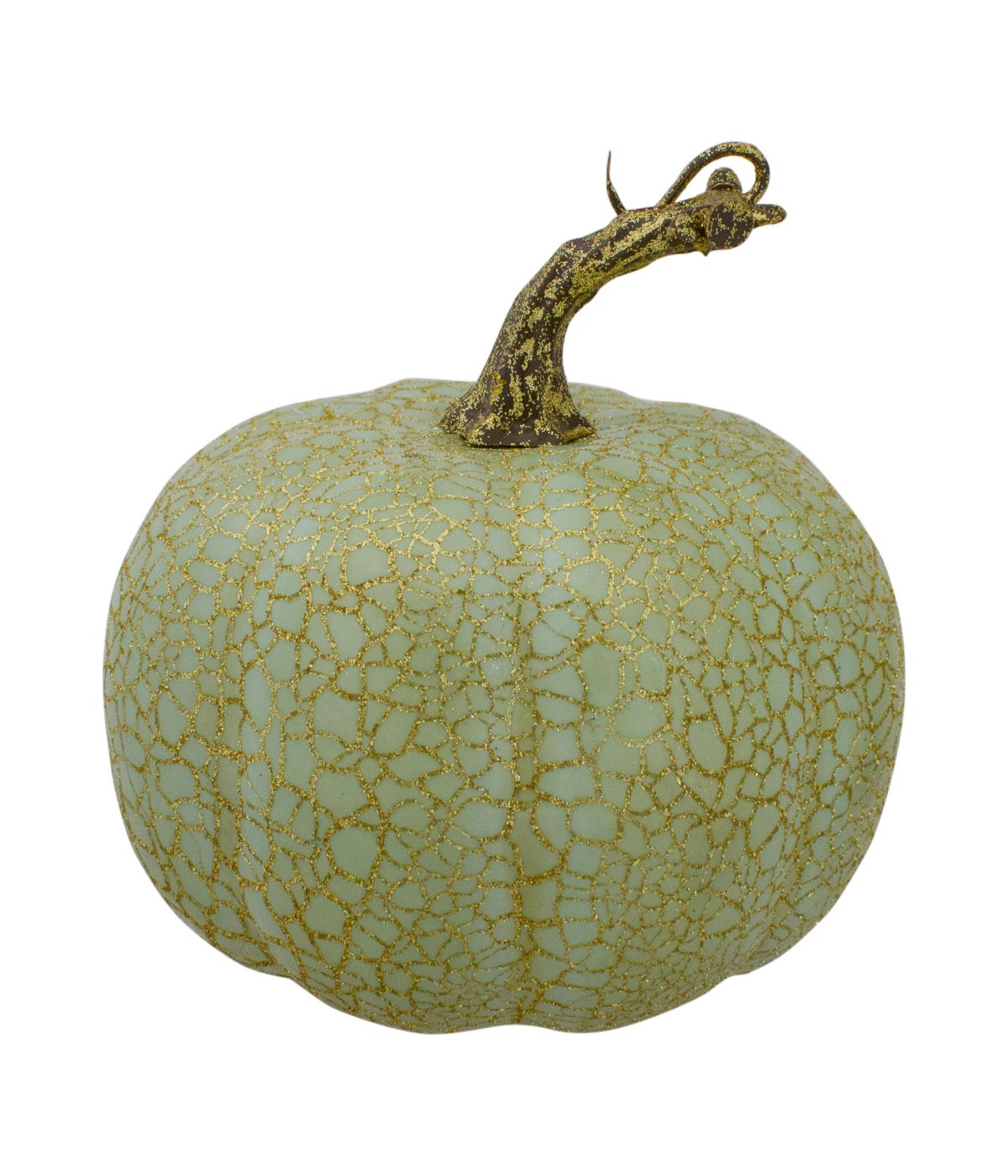  Crackle Fall Harvest Tabletop Thanksgiving Pumpkins Green - Green - Bonton