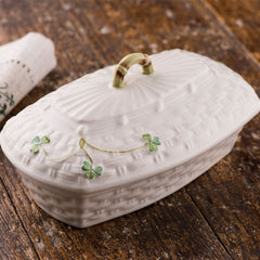 Irish Shamrock Butter Dish