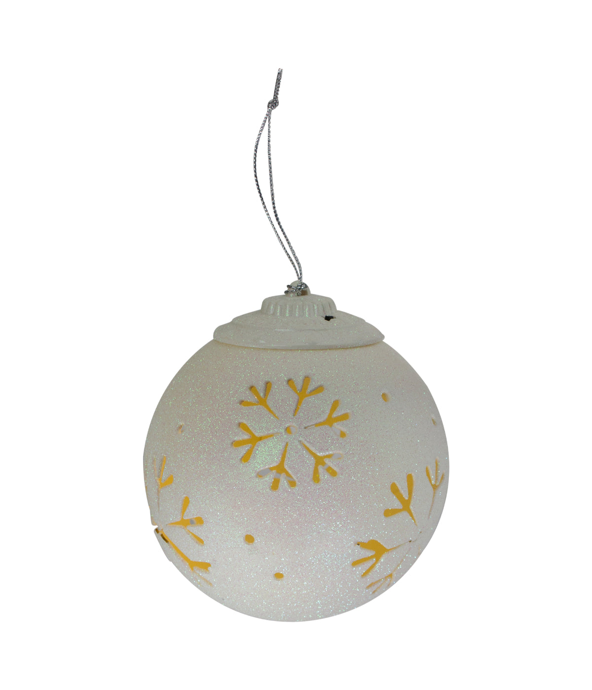  NorthLight White Snowflake Cut-Out Hanging Christmas Ornament with LED Lights, 5