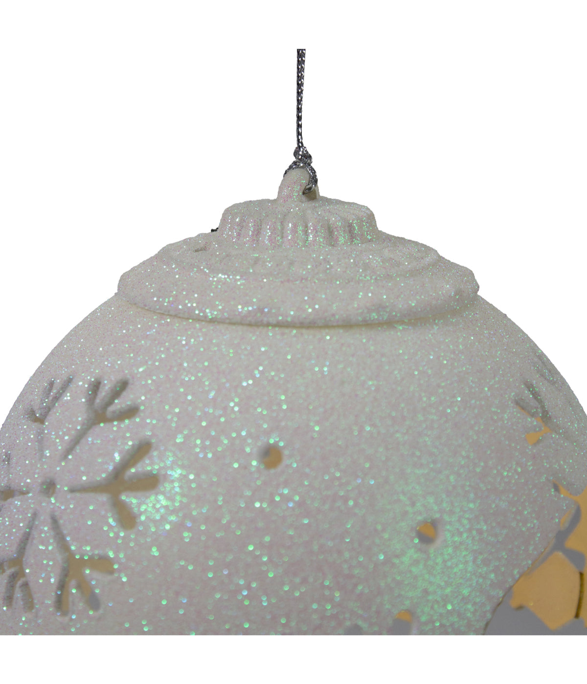  NorthLight White Snowflake Cut-Out Hanging Christmas Ornament with LED Lights, 5