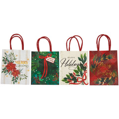 20-Count Assorted Christmas Themed Paper Gift Bags