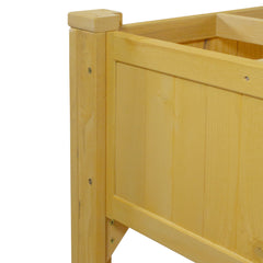 3ft Wooden Raised Garden Bed Planter Box with Shelf