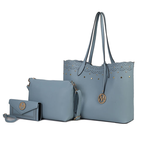 Mariahna 3 Pcs Shopper Tote, Crossbody and Wallet