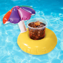 10.75" Inflatable Parasol Swimming Pool Floating Drink Holder