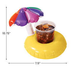 10.75" Inflatable Parasol Swimming Pool Floating Drink Holder