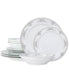  Noritake Sweet Leilani 12 Piece Set, Service for 4 - Gray - Bonton