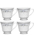  Noritake Sweet Leilani Set of 4 Cups - Gray - Bonton