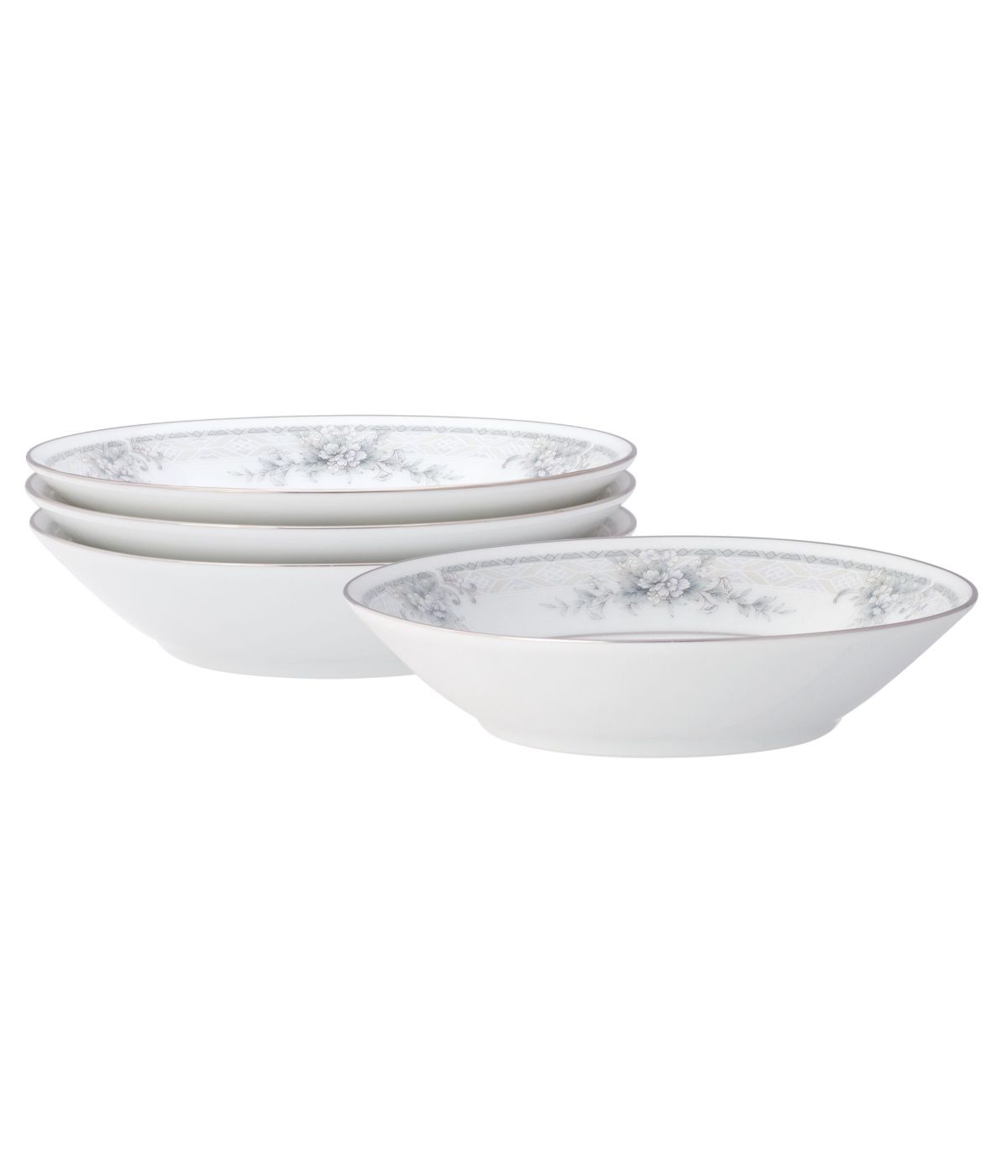  Noritake Sweet Leilani Set of 4 Fruit Bowls - Gray - Bonton