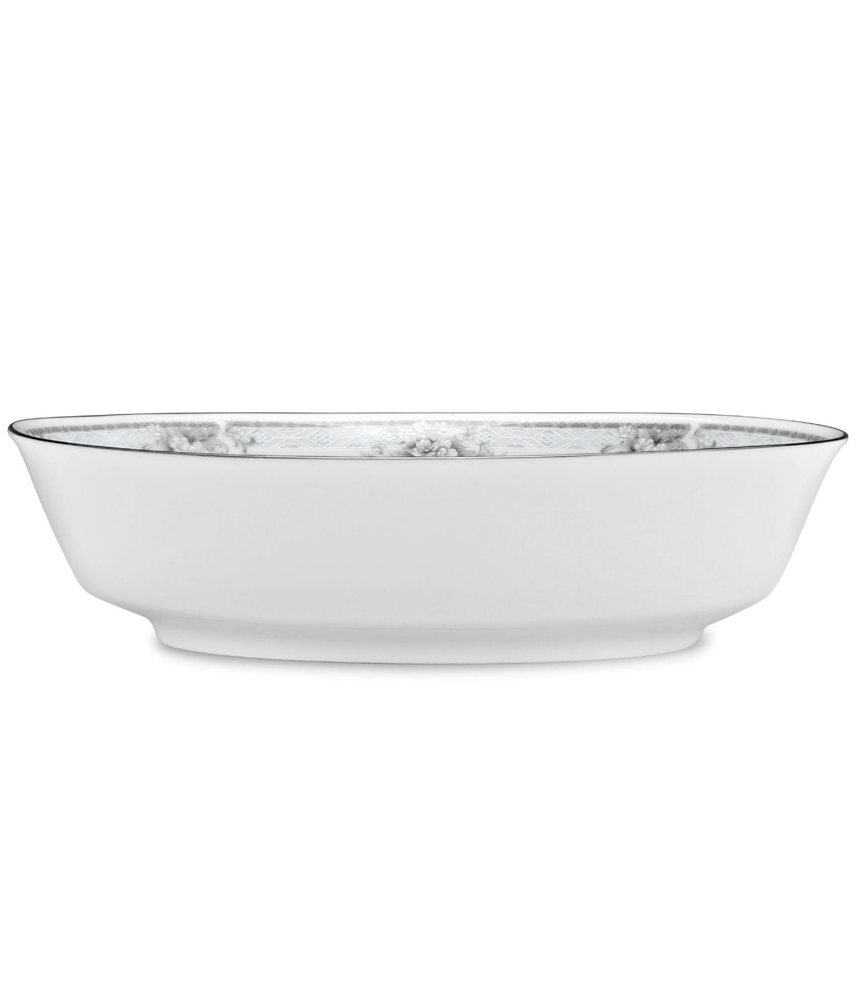  Noritake Sweet Leilani Oval Vegetable Bowl - Gray - Bonton