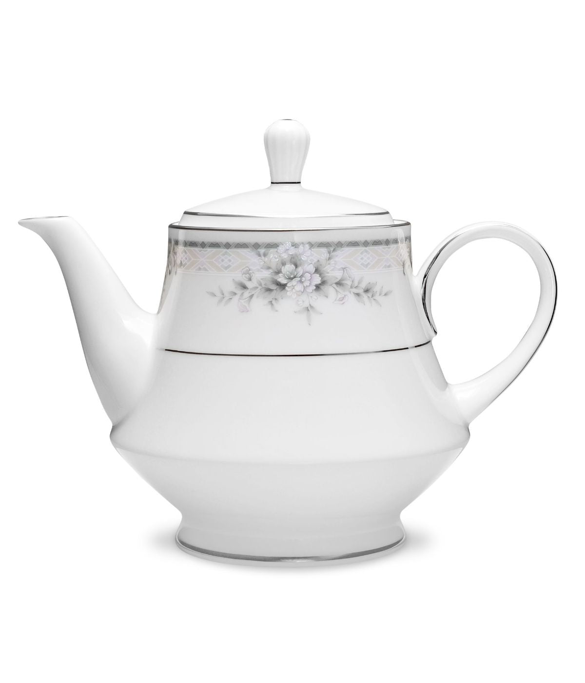  Noritake Sweet Leilani Tea Pot - Gray - Bonton