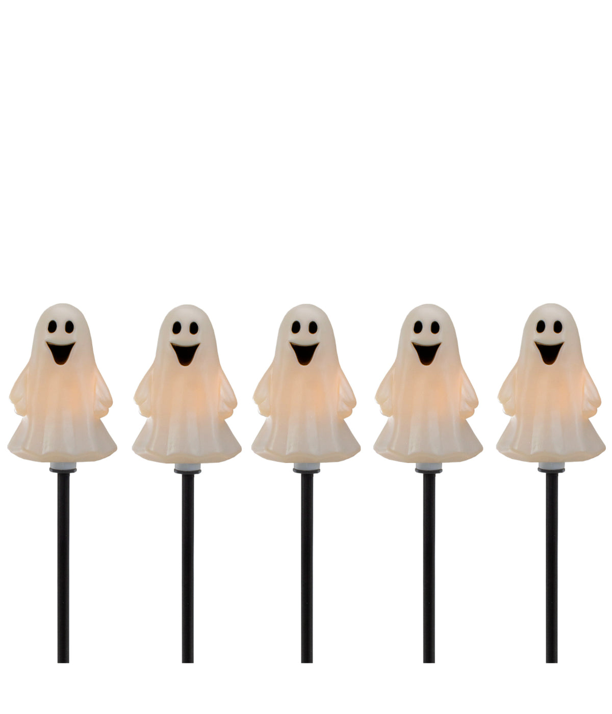 Ghost Shaped Halloween Pathway Markers Set of 5