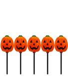 Jack-O-Lantern Shaped Halloween Pathway Markers Set of 5