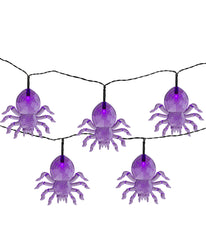 Pre-Lit LED Spider Halloween Lights 10-Count