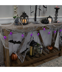 Pre-Lit LED Spider Halloween Lights 10-Count