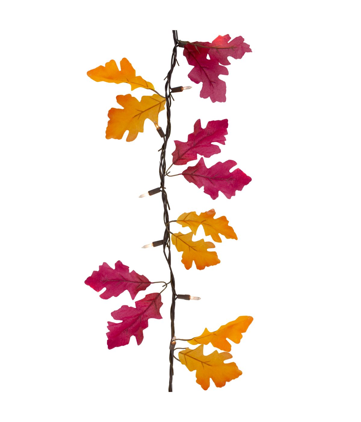  Fall Harvest Leaves Mini Light Garland Set Red - Red - Bonton