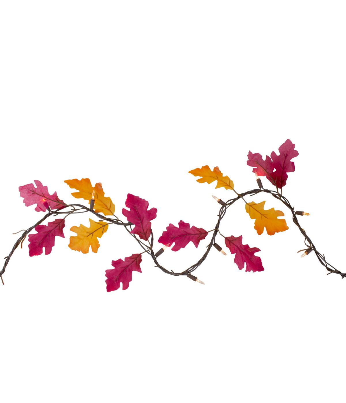  Fall Harvest Leaves Mini Light Garland Set Red - Red - Bonton